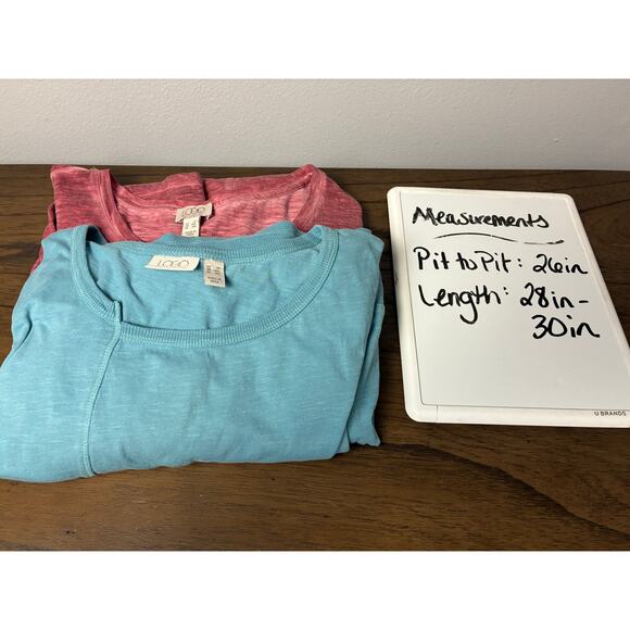 Lot of 2 Logo by Lori Goldstein Tunic Tops Womens 3X Blue Purple Pockets - Picture 10 of 10